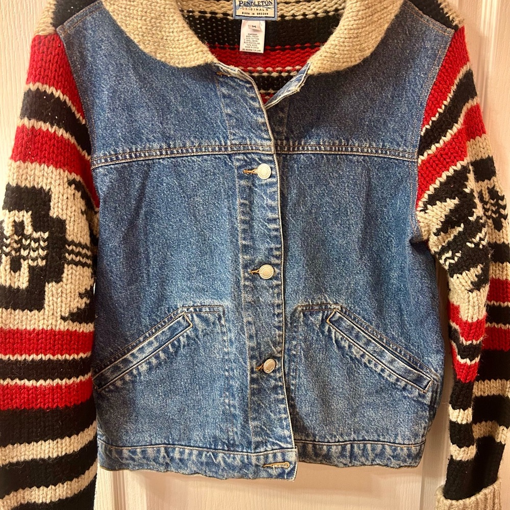 Pendleton Wool Knit with Red and Black Stripes